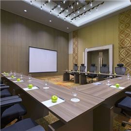 Meeting room with projector screen